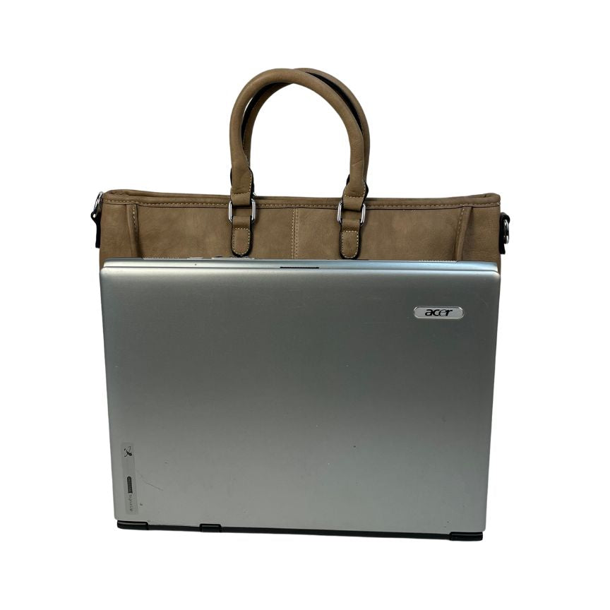 Praktische Damen Umhängetasche Tote-Bag groß braun