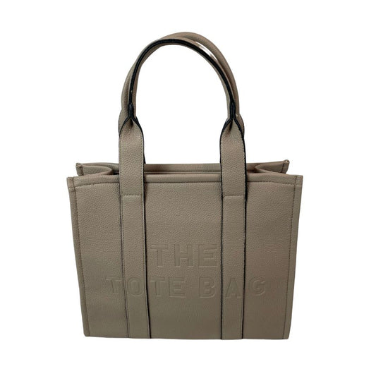 Damen Tote-Bag Umhängetasche Beige mittelgroß beige