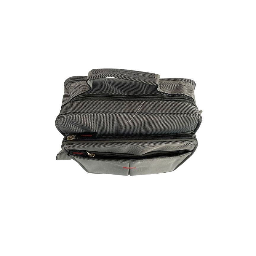 Umhängetasche Herren Alltags Crossbodybag praktisch Grau Draufsicht