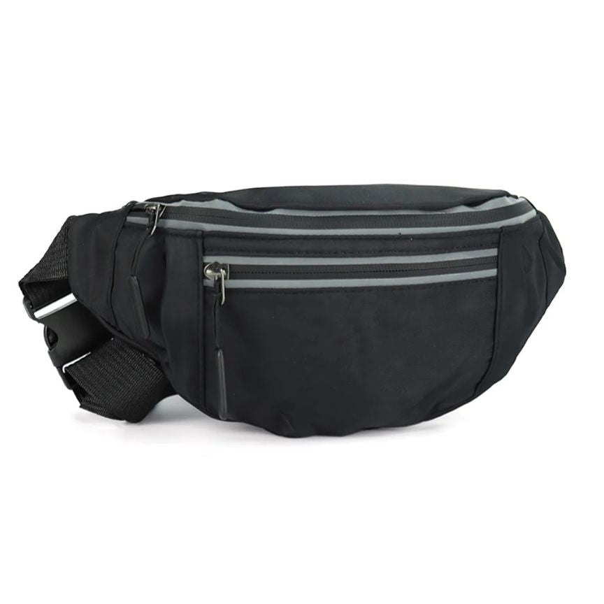 Regenfeste Bauchtasche mit Reflektorstreifen - Sicher & Stylisch