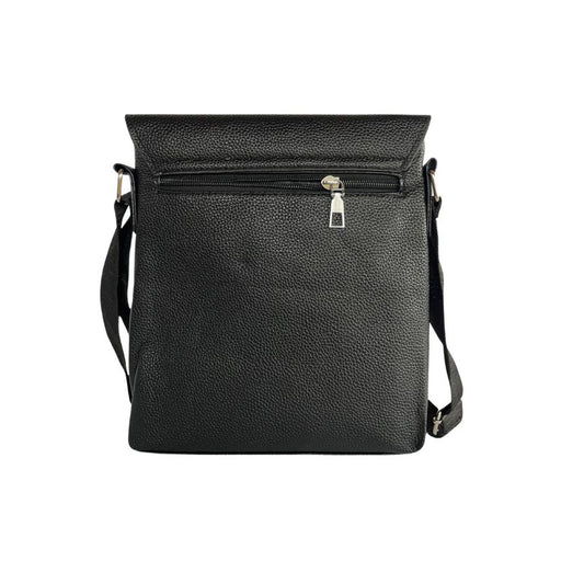 Herren Crossbodybag Alltags Umhängetasche Rückseite schwarz