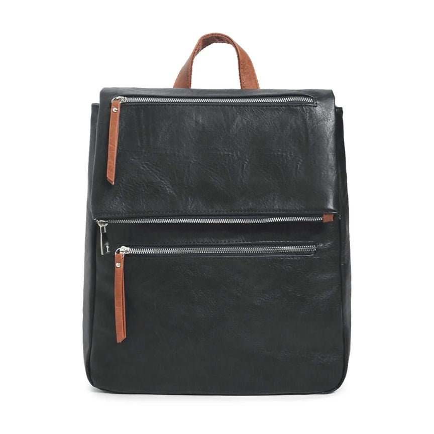 Alltagsrucksack Damen Uni-Rucksack schwarz Frontseite