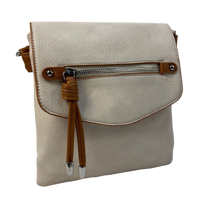 Damen Crossbodybag Alltags-Umhängetasche beige