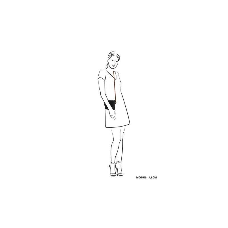 Lässige Schultertasche mit braunen Akzenten mittelgroß