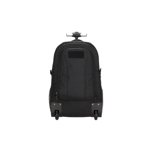 Schwarzer Reise-Rucksack mit integriertem Trolley