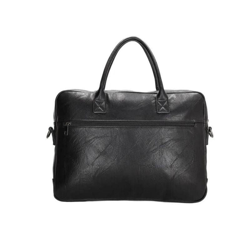 Business Tasche 15" Laptop-Bag schwarz weich Rückseite