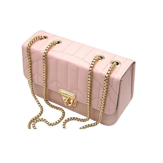 Damen Handtasche mit goldfarbenen Kettenriemen