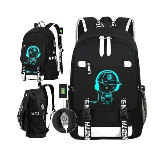 Luminous Rucksack mit USB Anschluss - Backpack für Schule, Sport & Reise