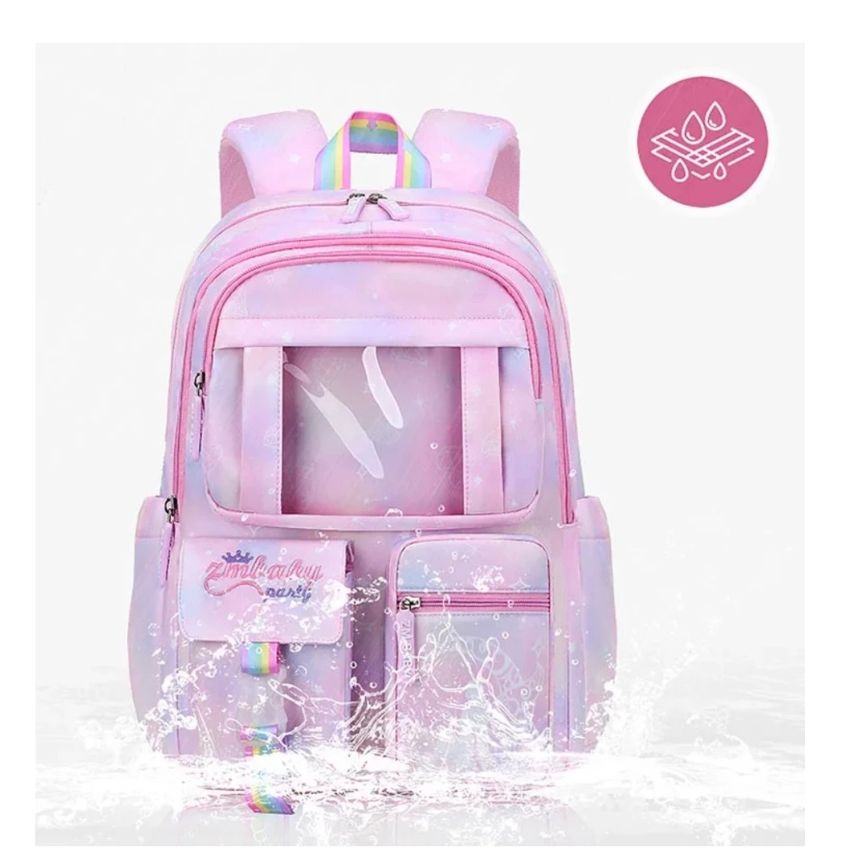 Wasserfester Kindergartenrucksack für Mädchen - Häschen Design