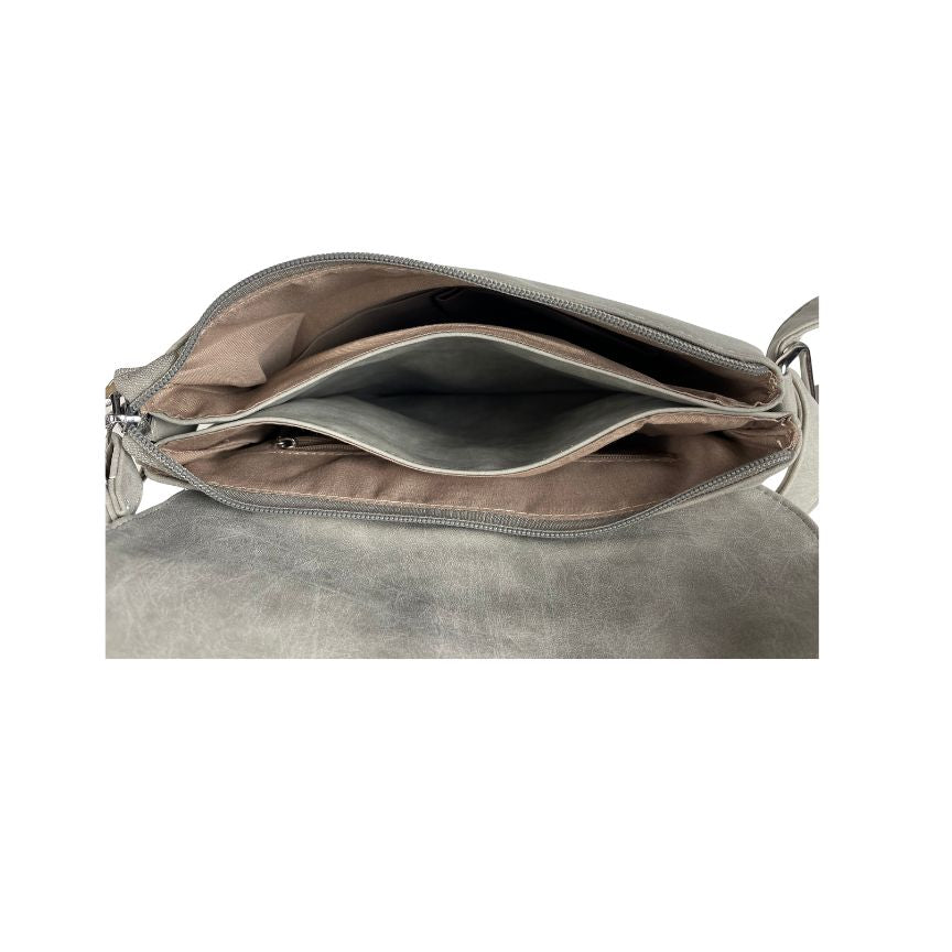 Damen Schultertasche mit Magnetverschluss mittelgroß