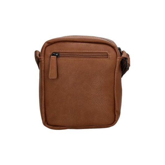 Schultertasche-Männer breiterSchultergurt bequem bronze Rückseite