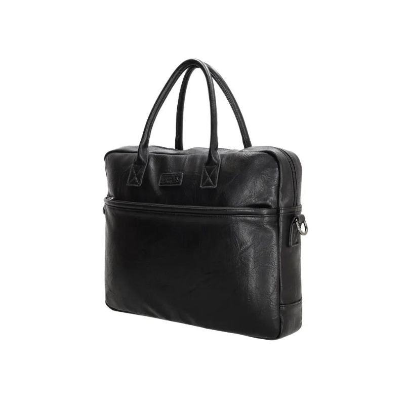 Business Tasche 15" Laptop-Bag schwarz weich Seitenansicht