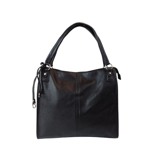 Shopper Umhängetasche Damen Schultertasche schwarz Vorderseite