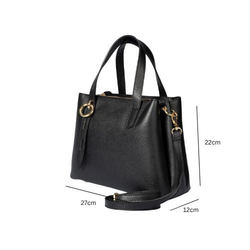 Elegante mittelgroße Italienische Leder-Umhängetasche - stilvoll und vielseitig