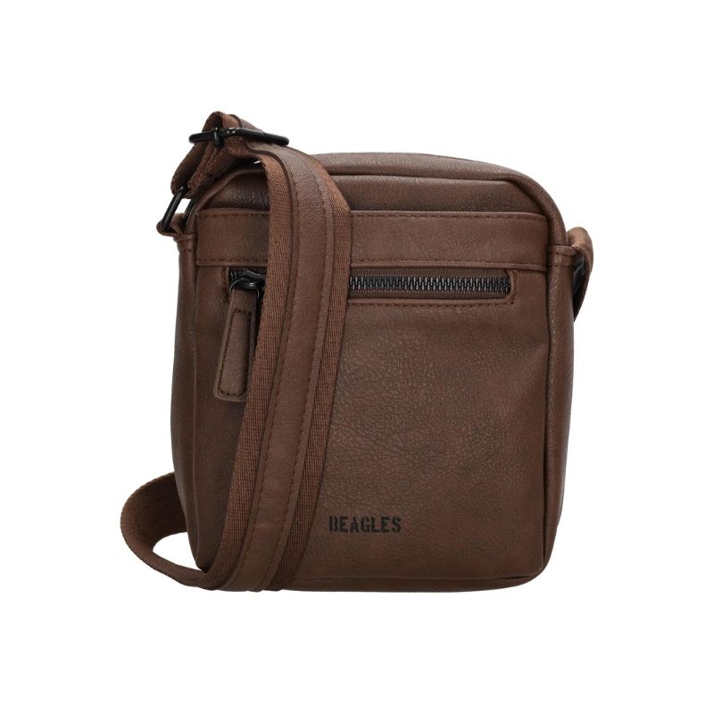 Schultertasche-Männer breiterSchultergurt bequem braun Vorderansicht