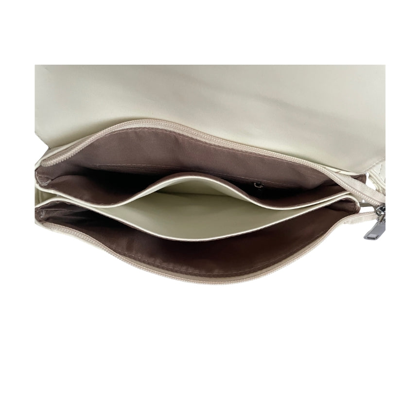 Umhängetasche Praktische Shopper Damen Schultertasche beige Innenfächer