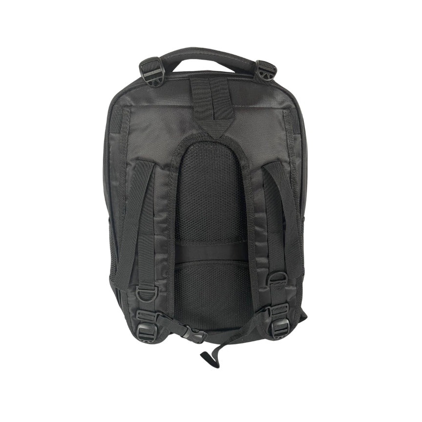 Schwarzer Rucksack mit 3 Fächern - Ideal für Alltag und Reise