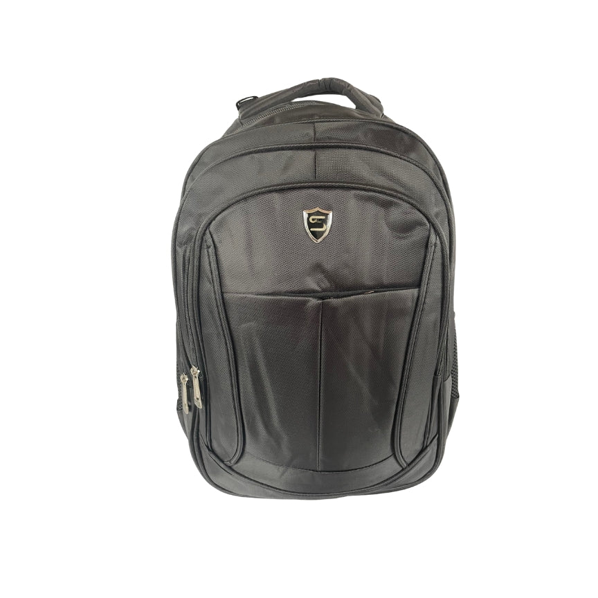 Schwarzer Rucksack mit 3 Fächern - Ideal für Alltag und Reise