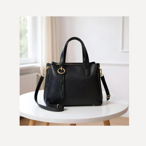 Elegante mittelgroße Italienische Leder-Umhängetasche - stilvoll und vielseitig