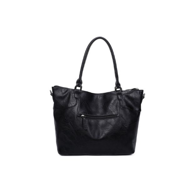 Umhängetasche Damen Tragetasche schwarz Rückseite