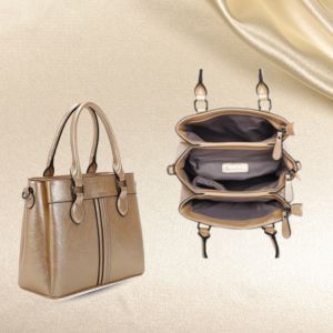 Elegante Damen Umhängetasche mit Tragegriffen mittelgroß