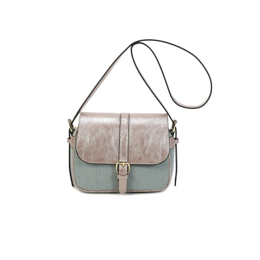 Alltags Crossbody-Bag aus Cord- und Leder-Materielien - modernes Design