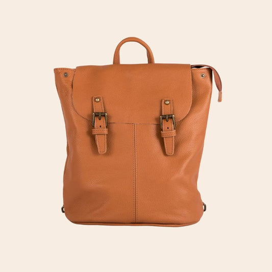 Damen Fashion-Rucksack aus Echtleder - elegant, schlicht, praktisch
