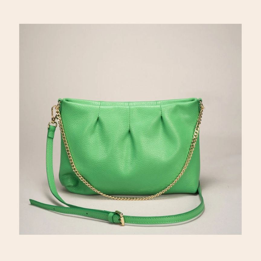 Damen Handtasche aus Echtleder - mittelgroß, schlicht, stilvoll