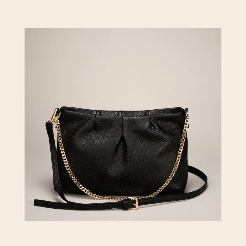 Damen Handtasche aus Echtleder - mittelgroß, schlicht, stilvoll