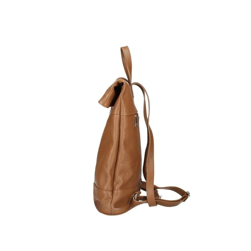 Damen Lederrucksack - Mittelgroß & Erweiterbar mit Fronttasche, Rückseitentasche & Henkel