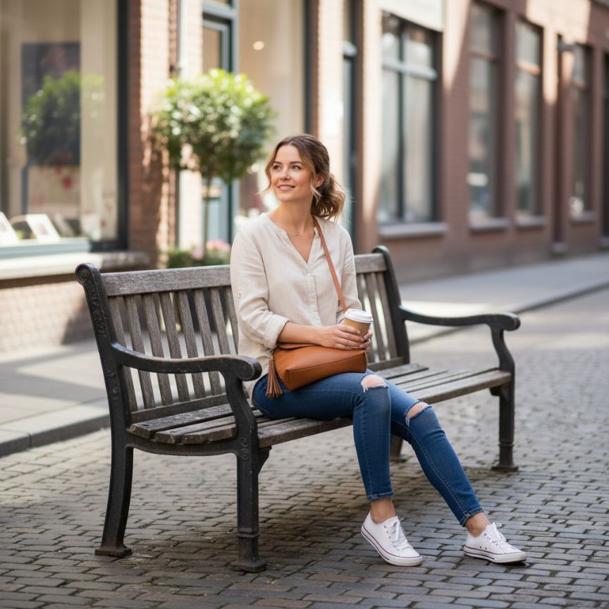 Italienische Damen Leder Crossbody Bag mit edlen Details - schlichtes Design