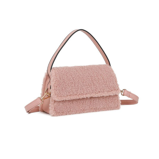 Damenhandtasche im Fell-Leder-Mix: Klein, elegant, trendy