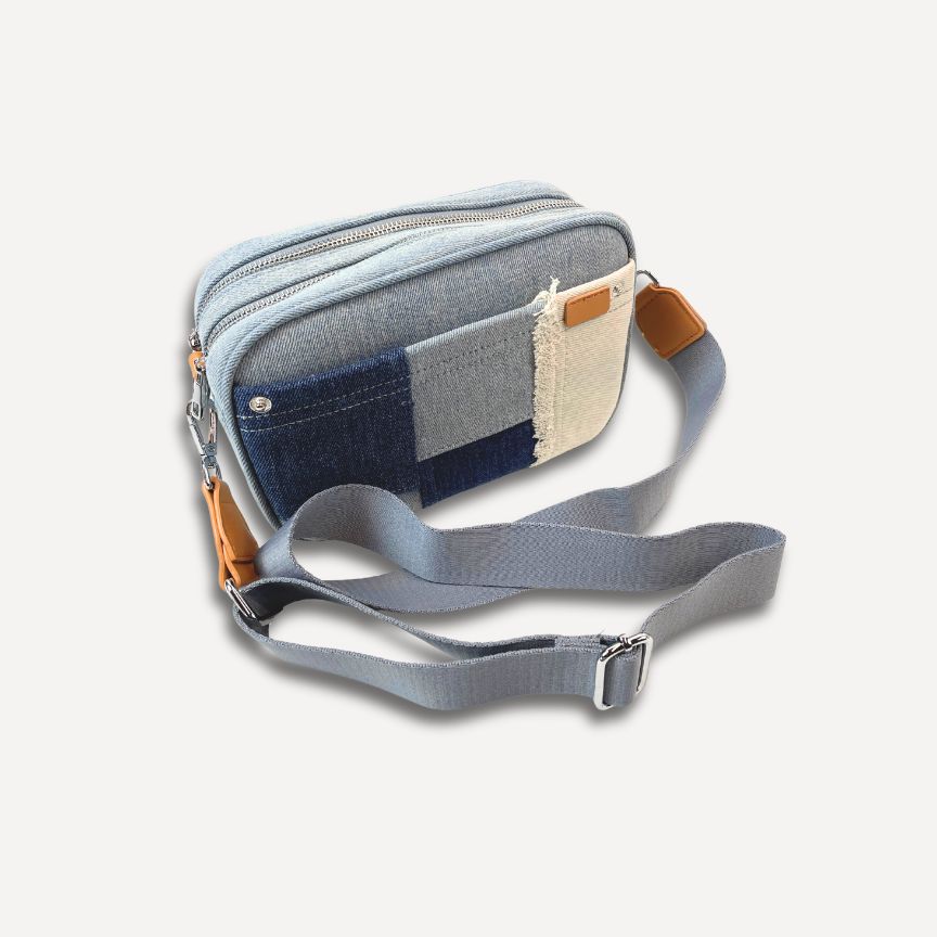 Denim Sommer Crossbag mit patches