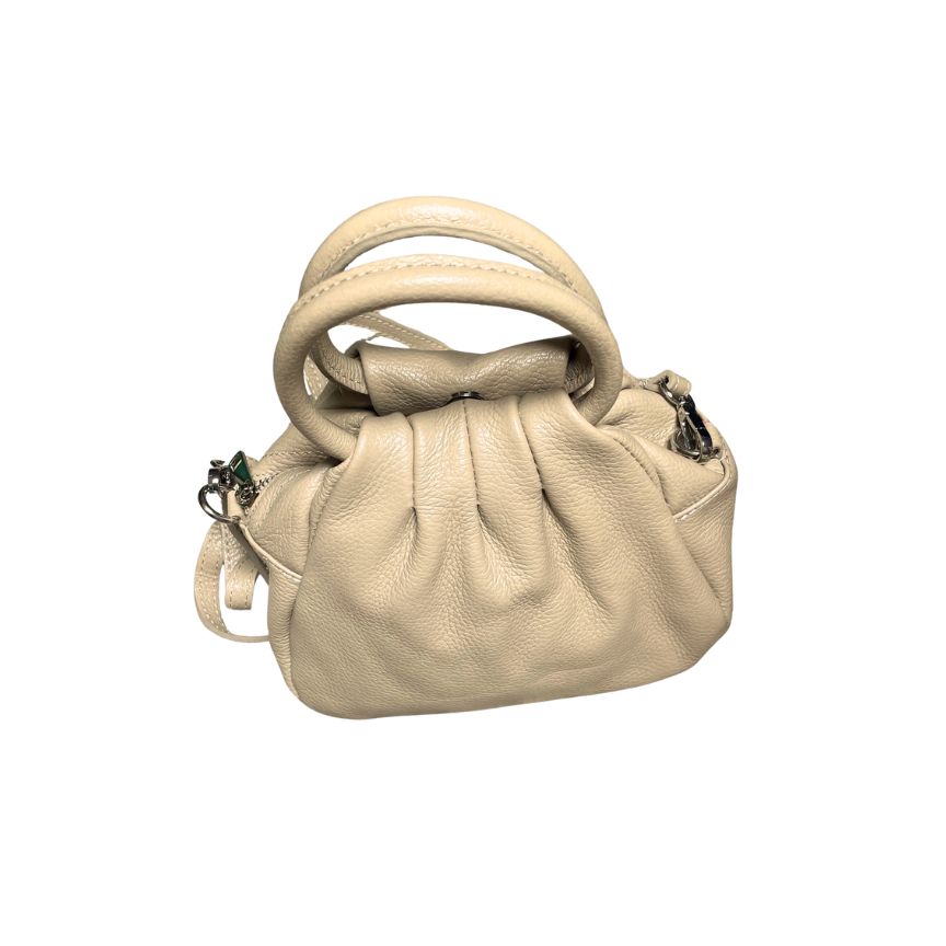 Edle Damen-Henkelhandtasche 100% Leder - handgefertigt in Italien