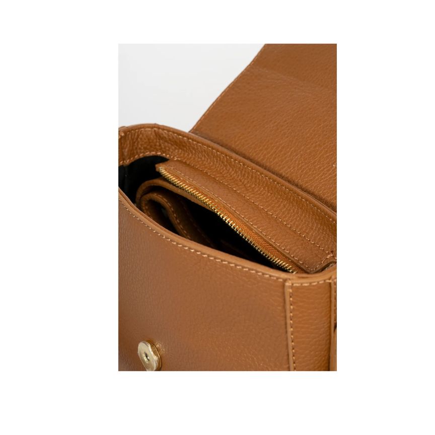 Stilvolle Damen Handtasche aus Echtleder mit langen und kurzen Gürteln