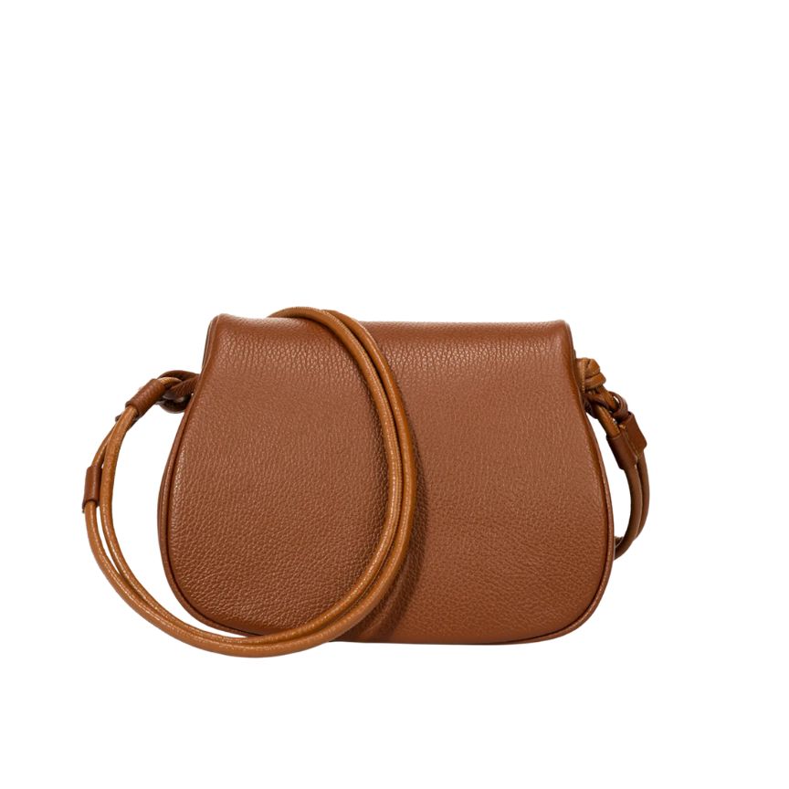 Elegante Damen Lederhandtasche - kompakt, geräumig, schlicht