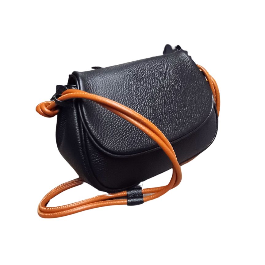 Elegante Damen Lederhandtasche - kompakt, geräumig, schlicht