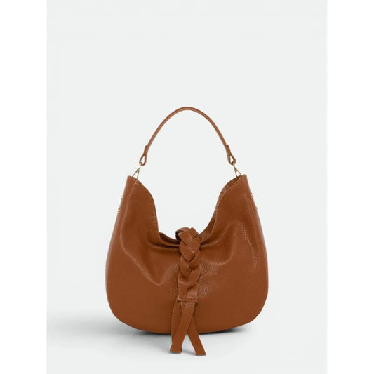 Elegante Lederhandtasche "Janice" - Handgefertigte Henkeltasche mit Flechtdetails
