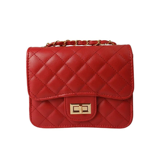 Elegante Crossbody-Bag mit Kettenriemen für besondere Anlässe rot farbe