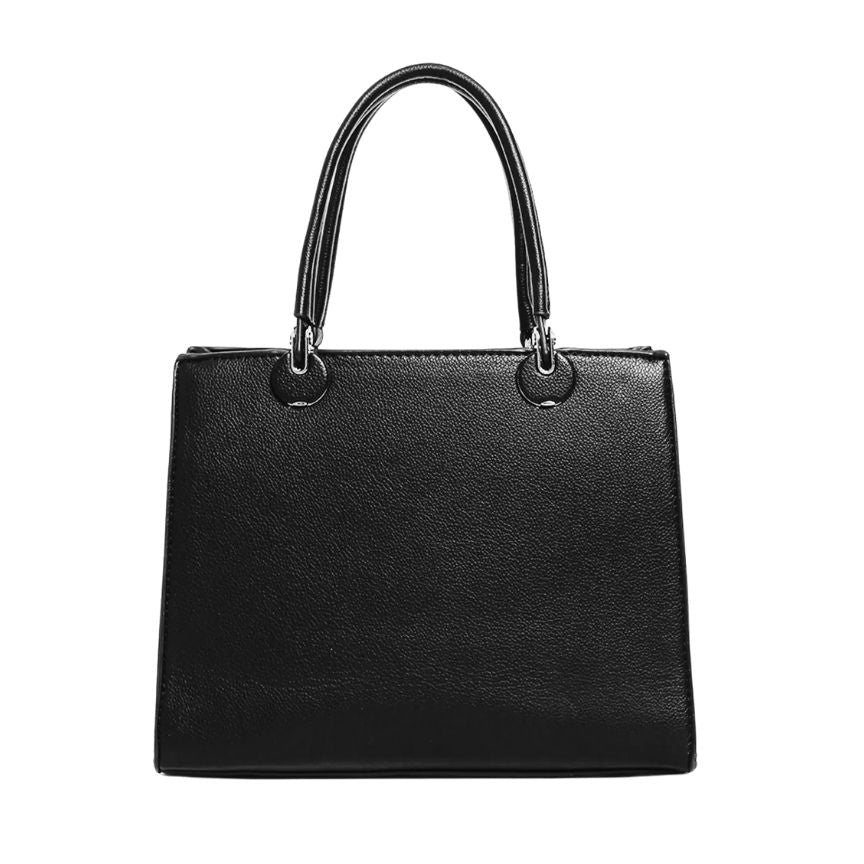 Elegante Handtasche Damen Tote Umhängetasche klein schwarz mit stabilen Griffen