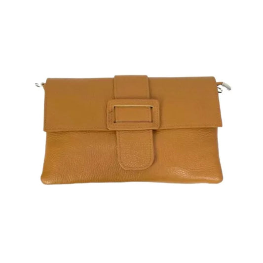 Elegante Braune Handtasche aus echtem Leder mit Magnetverschluss für stillvolle Damen