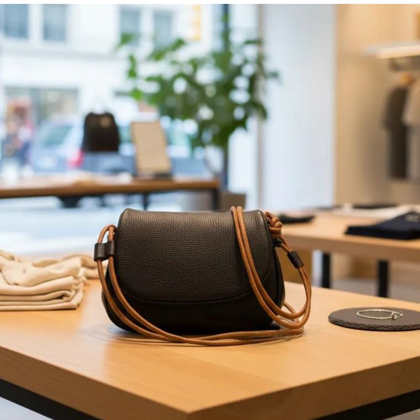 Elegante Damen Lederhandtasche "Kathrin" - kompakt, geräumig, schlicht