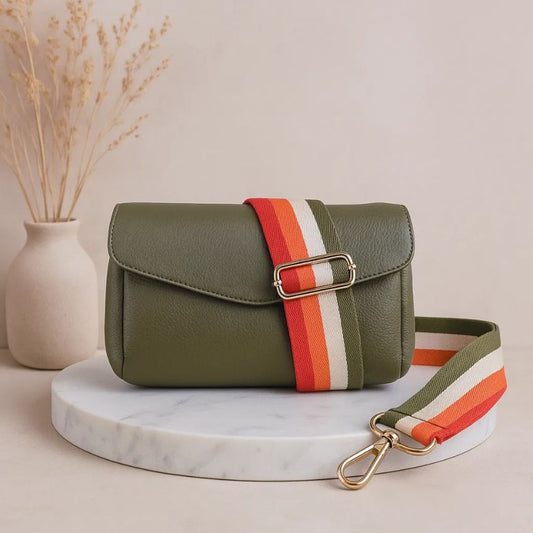 Damen Lederhandtasche aus Italien, elegant, mittelgroß