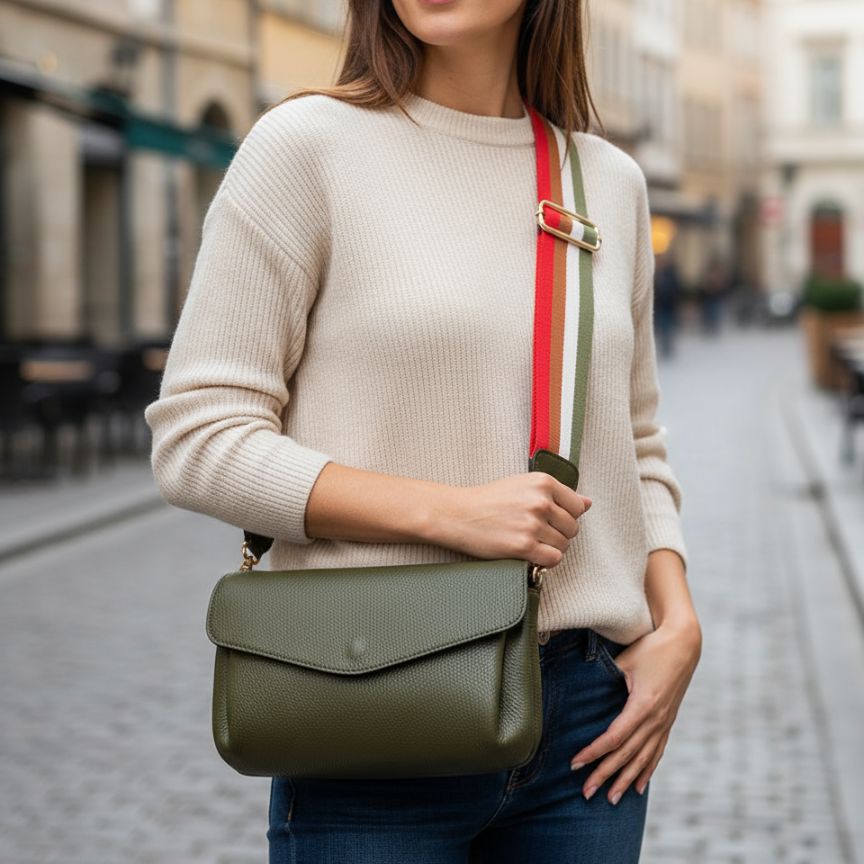 Elegante Damen Leder Handtasche aus Italien - Stil trifft Funktionalität