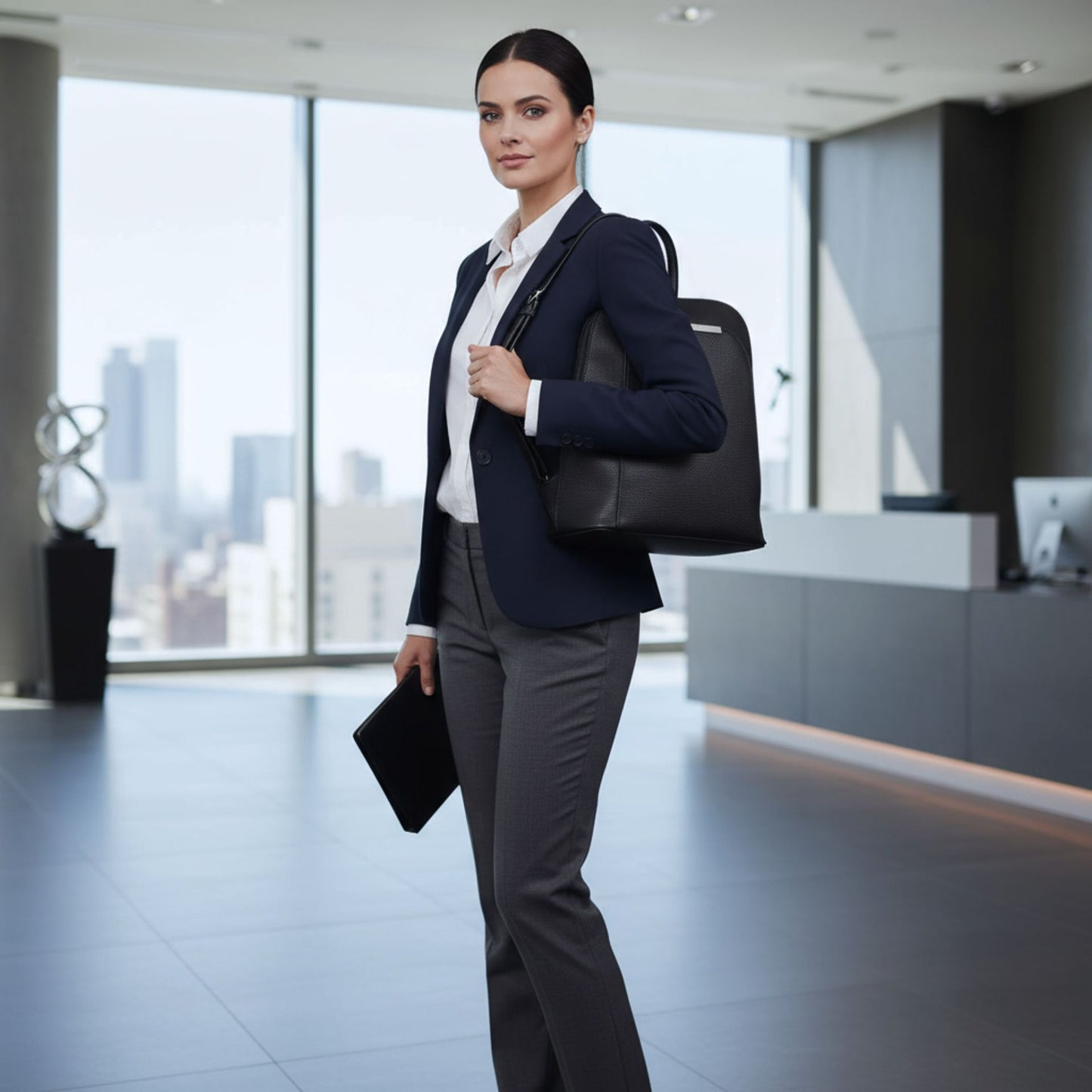 Eleganter italienischer Damen Lederrucksack