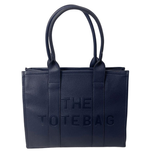 Damen Tote-Bag groß mit Griffen und verstellbarer Schultergurt für Shopping und Alltag blau