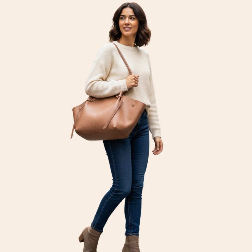 Italienische Damen Einkaufstasche-Shopper Tasche aus Echtleder: Stilvoll & trendy