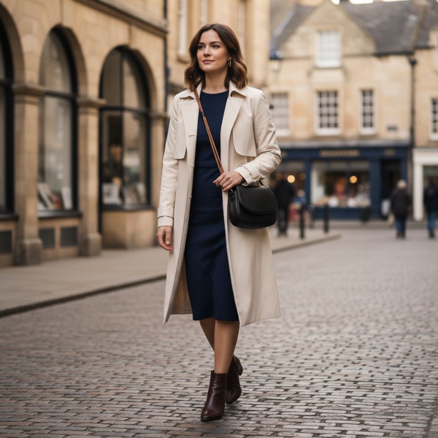 Elegante Damen Lederhandtasche - kompakt, geräumig, schlicht