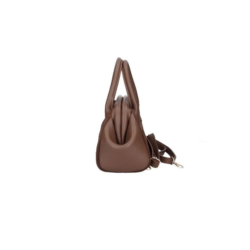 Klassische Lederhandtasche "Cindy" - aus Leder & Wildleder - schlicht, edel & charaktervoll