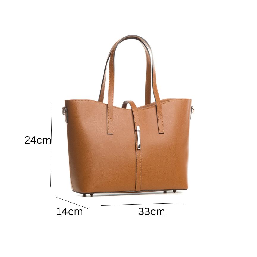 Damen Leder Umhängetasche mit edlen Details